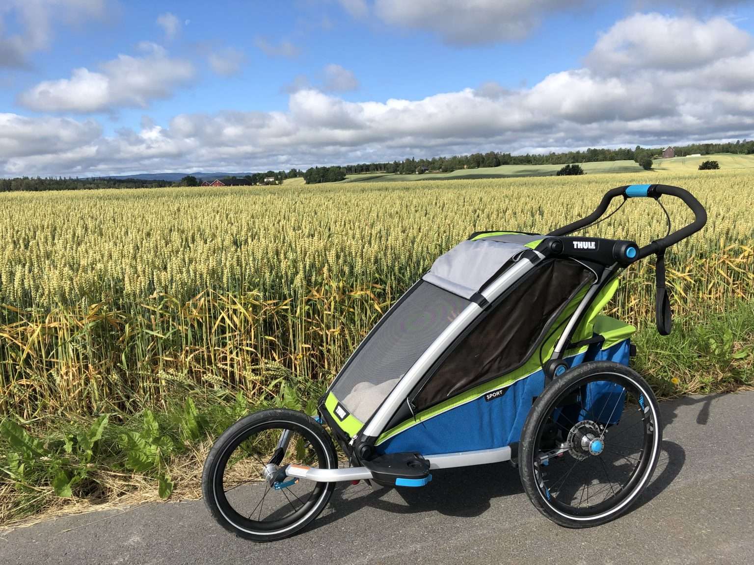 out and about running pram