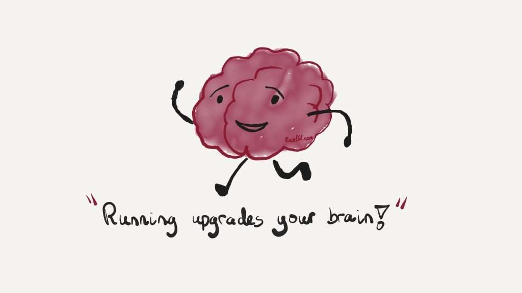 How to start running illustration of a human brain running