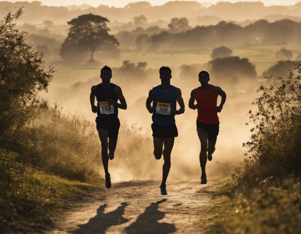 Race Reports category image, silhoutte of three runners racing