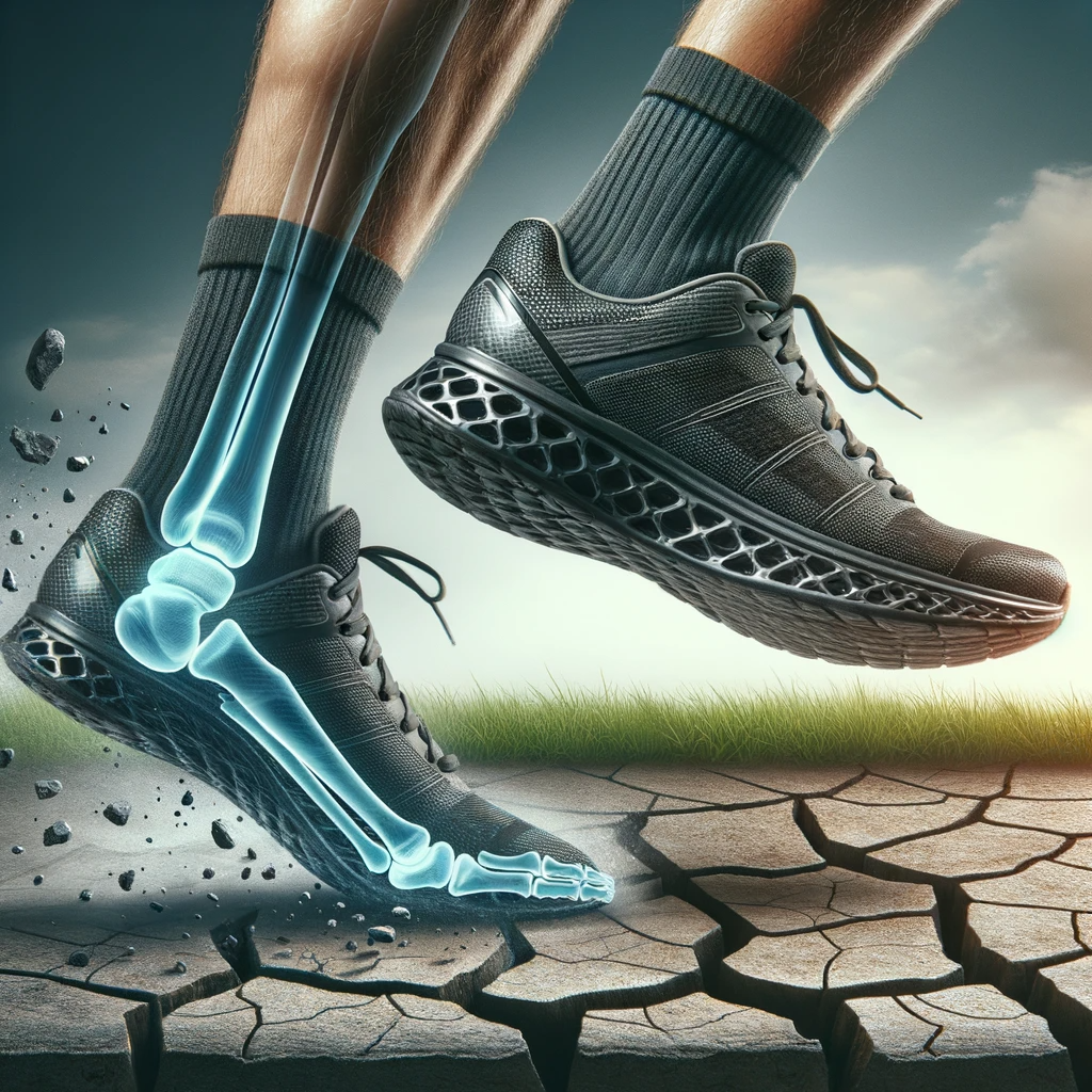 Carbon plate shoes and injuries illustration